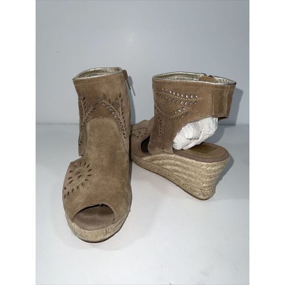 Kanna Leather Espadrilles Open Toe Wedges Women’s 37 6 1/2 Tan Bohemian Classic - Picture 3 of 12